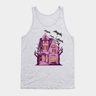 Pink Haunted House Tank Top